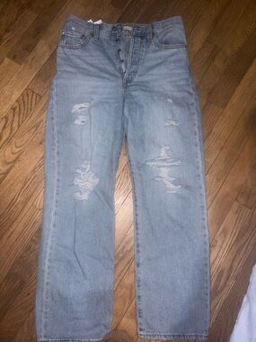 Levi's Light Blue Distressed Relaxed Jeans